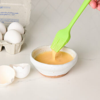 making an egg wash with whole egg and water