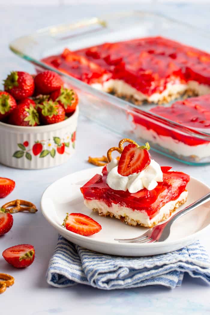 Strawberry Pretzel Salad With Pecans