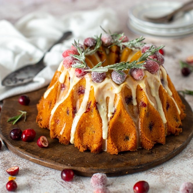Cranberry Orange Layer Cake {A Fun Festive Holiday Cake}