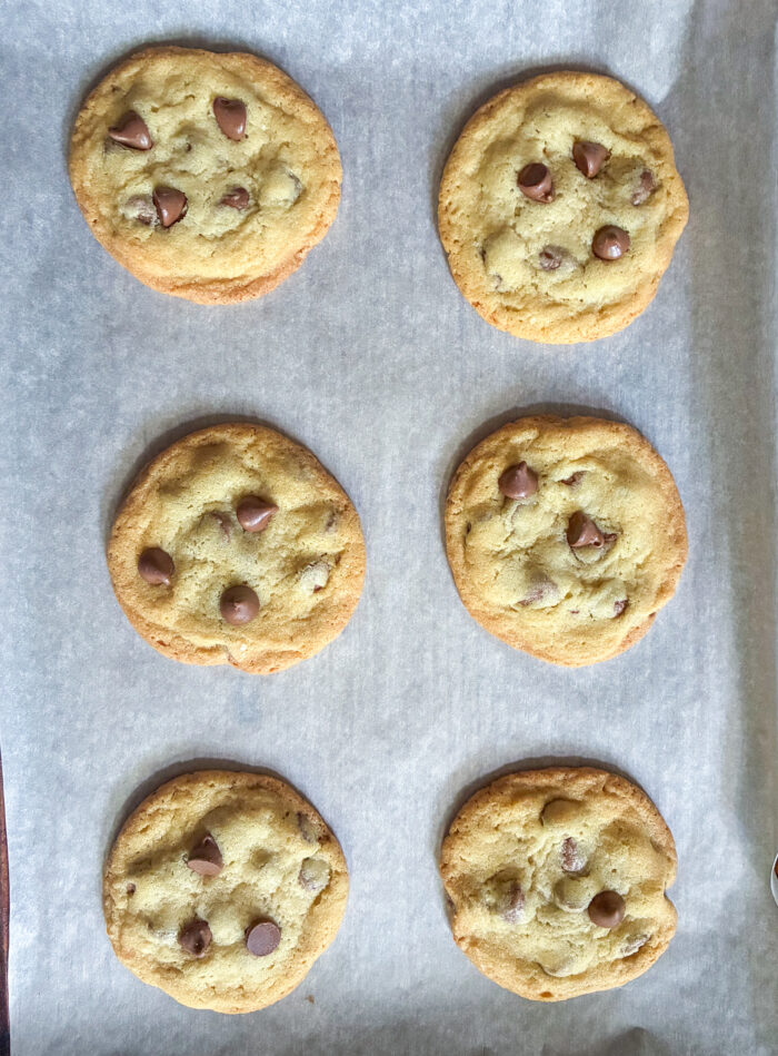 baked cookies on a sheet pan