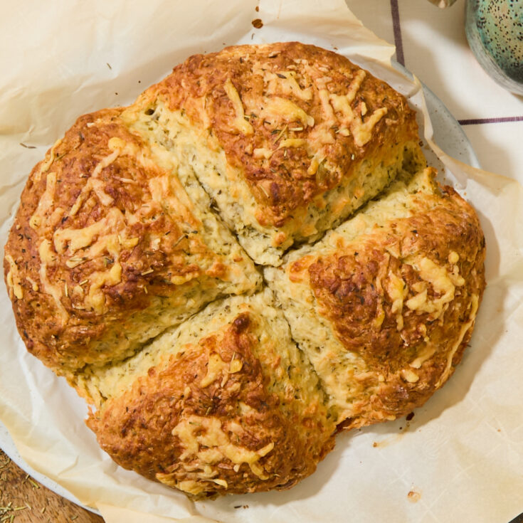 Parmesan Herb Soda Bread - Baker Bettie
