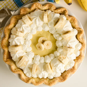 A whole banana cream pie