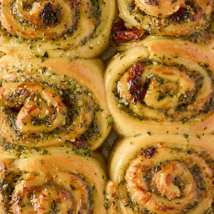 Pesto Ricotta Rools Pesto filled Dinner Rolls - Baker Bettie